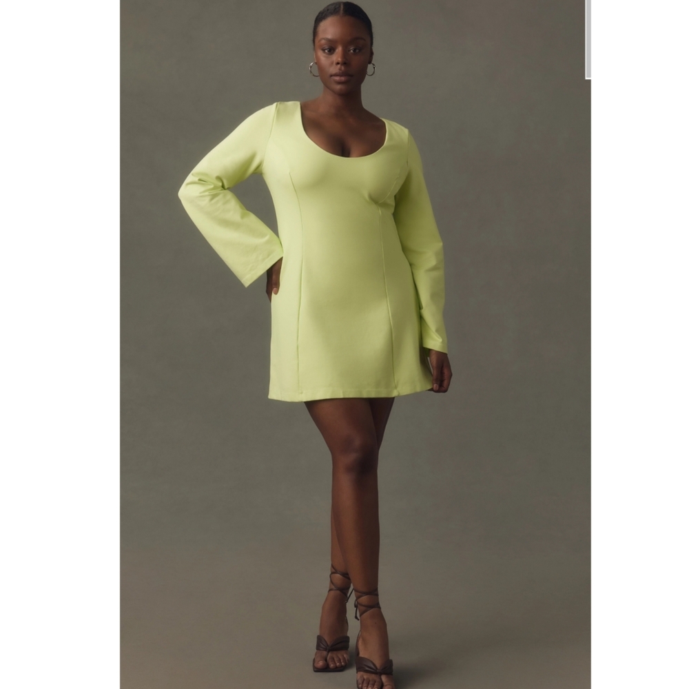 Anthropologie DressesMaeve Long-Sleeve Scoop-Neck Mini Dress Size 1X